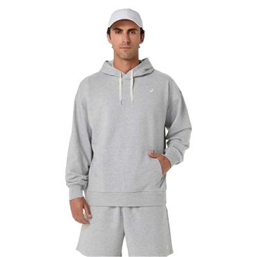 ASICS Gents French Terry Relaxed Pullover Hoodie Grey Heather
