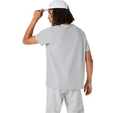 ASICS Gent Spiral Embroidery T Shirt Grey Heather