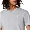 ASICS Gent Spiral Embroidery T Shirt Grey Heather