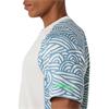 ASICS Gent Game All Over Print Short Sleeve Top Cream - Saba Blue