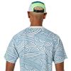 ASICS Gent Game All Over Print Short Sleeve Top Cream - Saba Blue