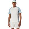 ASICS Gent Game All Over Print Short Sleeve Top Cream - Saba Blue