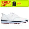Skechers Gents Prestige Spiked Shoe White Navy Red