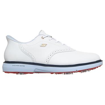 Skechers Gents Prestige Spiked Shoe White Navy Red