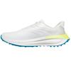 Skechers Gents Flow Spikeless Shoes White/Black/Mint/Teal