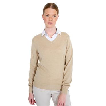 Abacus Ladies Liffin V-Neck Pullover Sandshell (128)