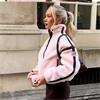 Gym+Coffee Ladies Industry Fleece ½ Zip Ballet Pink