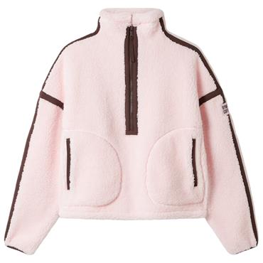 Gym+Coffee Ladies Industry Fleece ½ Zip Ballet Pink