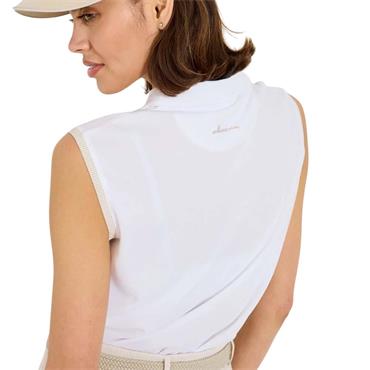 Abacus Ladies Bovey Drycool Sleeveless White/Lite Sand (142)