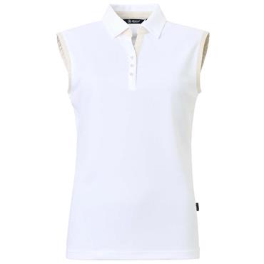Abacus Ladies Bovey Drycool Sleeveless White/Lite Sand (142)