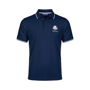 Seve Ryder Cup 2027 Pique Polo Shirt Navy Blue