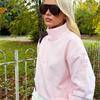 Gym+Coffee Ladies Daily Snap Collar Sierra Sweatshirt Ballet Pink