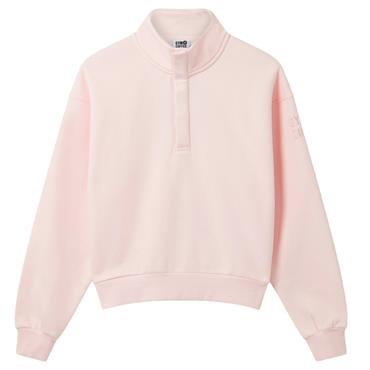 Gym+Coffee Ladies Daily Snap Collar Sierra Sweatshirt Ballet Pink
