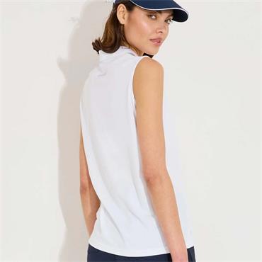 Abacus Ladies Cray Drycool Sleeveless Shirt White (100)