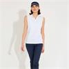 Abacus Ladies Cray Drycool Sleeveless Shirt White (100)