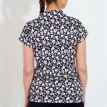 Abacus Ladies Victoria Drycool Cupsleeve Black Flower (649)