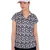 Abacus Ladies Victoria Drycool Cupsleeve Black Flower (649)