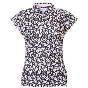 Abacus Ladies Victoria Drycool Cupsleeve Black Flower (649)