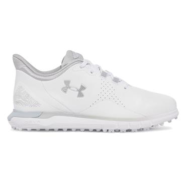 Under Armour Ladies Drive Fade Spikeless Shoes White - Distant Grey - Metallic Silver (100)