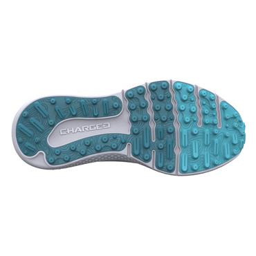 Under Armour Junior Surge Unisex Shoes Halo Grey  - Fresco Blue - Metallic Silver (014)