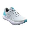Under Armour Junior Surge Unisex Shoes Halo Grey  - Fresco Blue - Metallic Silver (014)