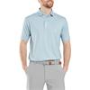 FootJoy Gents Wiggle Print Lisle Polo Shirt Blue Jay - Pistachio - White