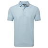 FootJoy Gents Wiggle Print Lisle Polo Shirt Blue Jay - Pistachio - White
