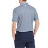 FootJoy Gents Houndstooth Geo Lisle Polo Shirt Dark Denim