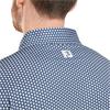 FootJoy Gents Houndstooth Geo Lisle Polo Shirt Dark Denim