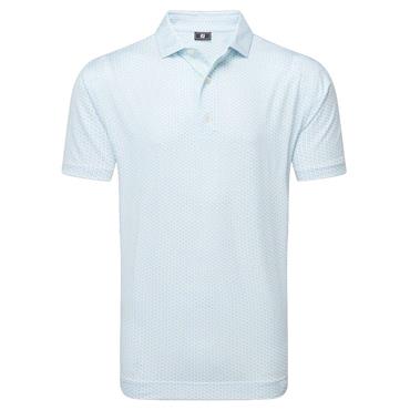 FootJoy Gents Houndstooth Geo Lisle Polo Shirt White