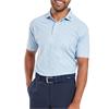 FootJoy Gents Speckle Print Pique Polo Shirt Blue Jay - White