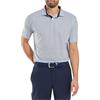 FootJoy Gents Irongate Print Lisle Polo Shirt White - Navy