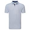 FootJoy Gents Irongate Print Lisle Polo Shirt White - Navy