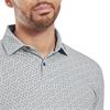 FootJoy Gents Bounce Print Pique Polo Shirt Grey