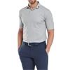 FootJoy Gents Bounce Print Pique Polo Shirt Grey