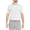 FootJoy Gents Bounce Print Pique Polo Shirt White - Orange - Blue