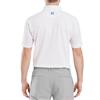 FootJoy Gents Bounce Print Pique Polo Shirt White - Orange - Blue