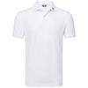 FootJoy Gents Bounce Print Pique Polo Shirt White - Orange - Blue