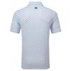 FootJoy Gents Figure Print Lisle Polo Shirt White - Navy