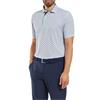 FootJoy Gents Figure Print Lisle Polo Shirt White - Navy