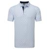 FootJoy Gents Figure Print Lisle Polo Shirt White - Navy