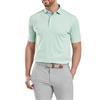 FootJoy Gents Figure Print Lisle Polo Shirt Pistachio - Blue Jay