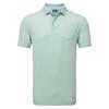 FootJoy Gents Figure Print Lisle Polo Shirt Pistachio - Blue Jay