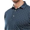 FootJoy Gents Flower Bud Foulard Lisle Polo Shirt Navy