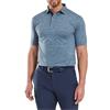 FootJoy Gents Heather Lisle with Trim Polo Shirt Navy - Heather