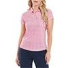 FootJoy Ladies Animal Print Cap Sleeve Lisle Polo Shirt Pink Lemonade