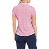 FootJoy Ladies Animal Print Cap Sleeve Lisle Polo Shirt Pink Lemonade