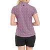 FootJoy Ladies Animal Print Cap Sleeve Lisle Polo Shirt White - Berry - Black