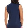 FootJoy Ladies Animal Print Sleeveless Lisle Shirt Navy