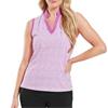 FootJoy Ladies Animal Print Sleeveless Lisle Shirt Berry
